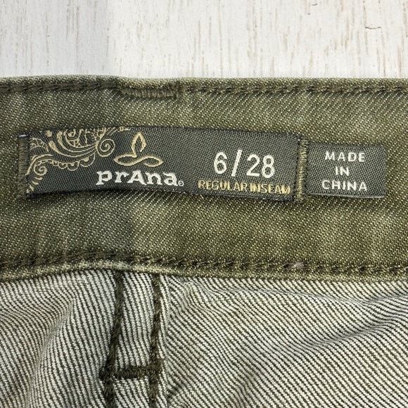 Prana Women’s Olive Green Skinny Pants Jeans 6/28 FLAW - Picture 4 of 7